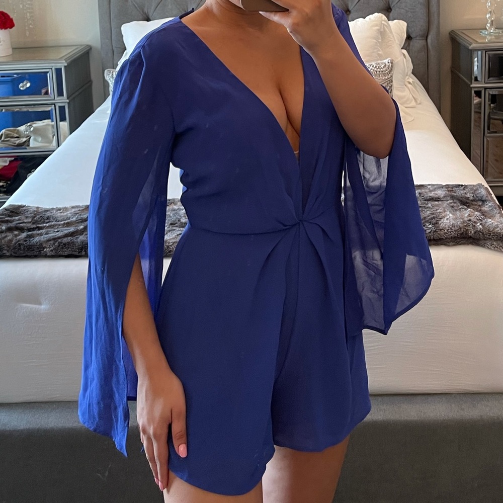 Astr Royal Blue Romper
